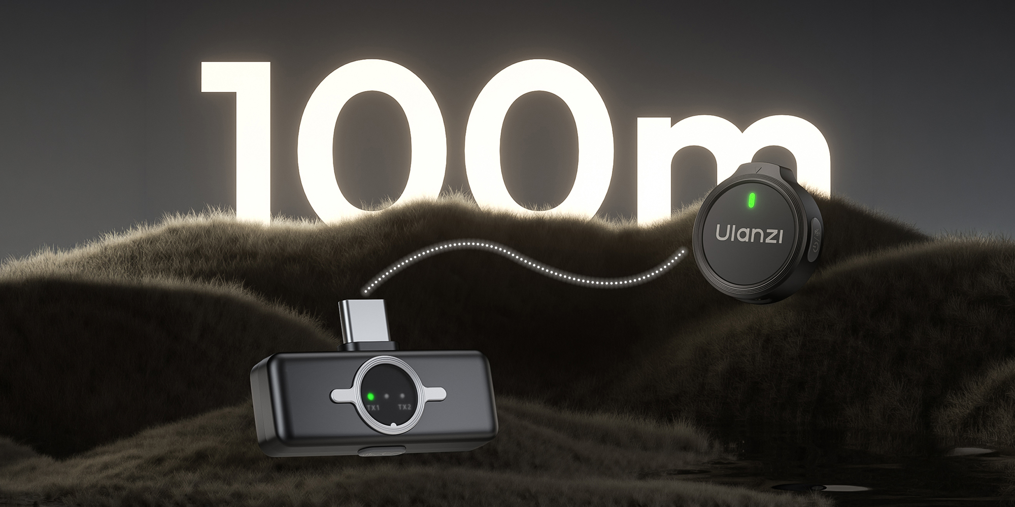 Zestaw do bezprzewodowej transmisji dźwięku Ulanzi A21 - czarno-biały